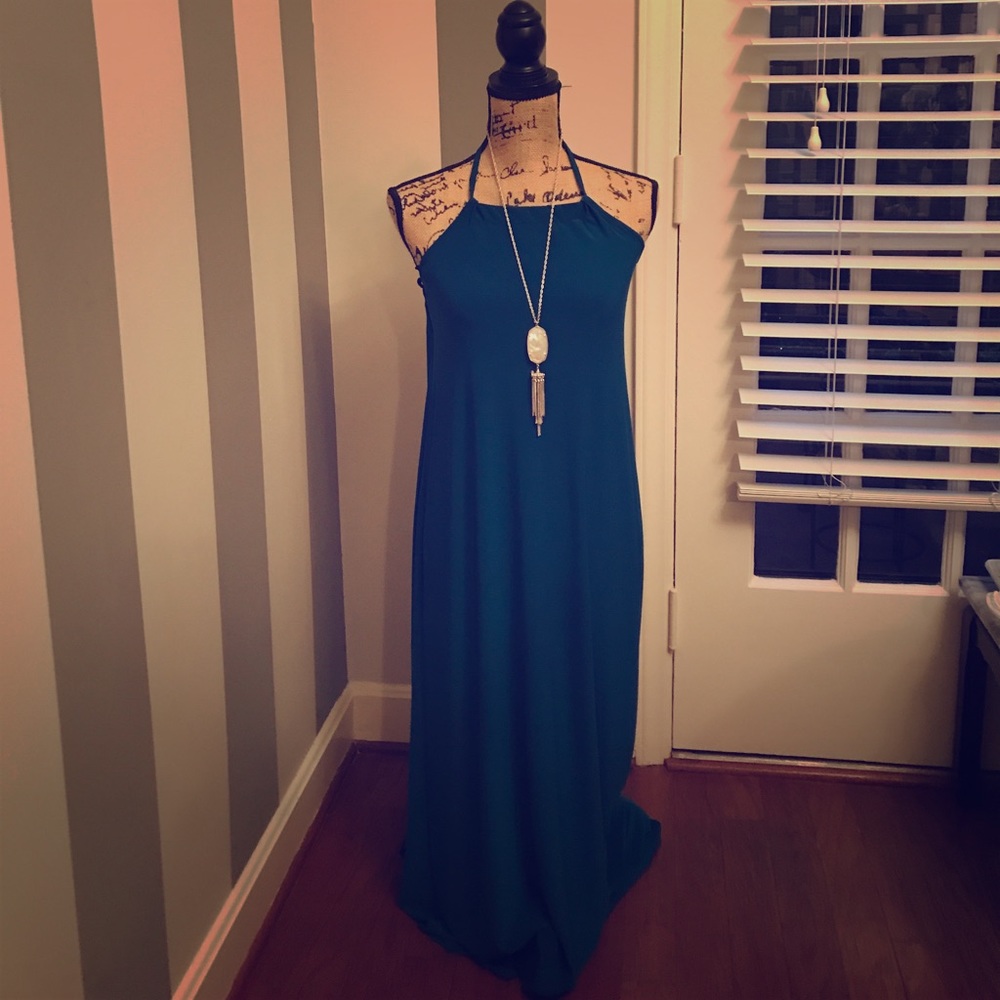 Viereck Beautiful Teal Maxi Dress NWT